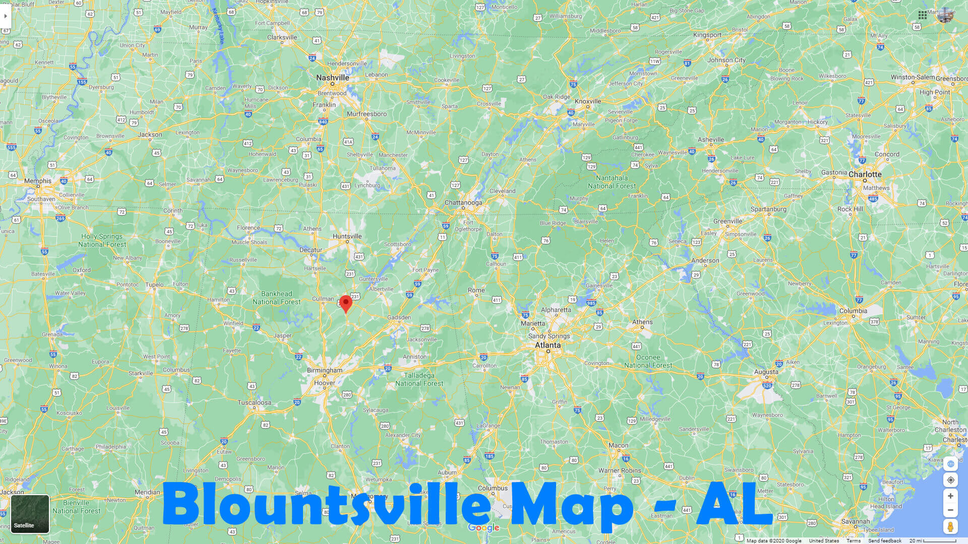 Blountsville Carte   AL